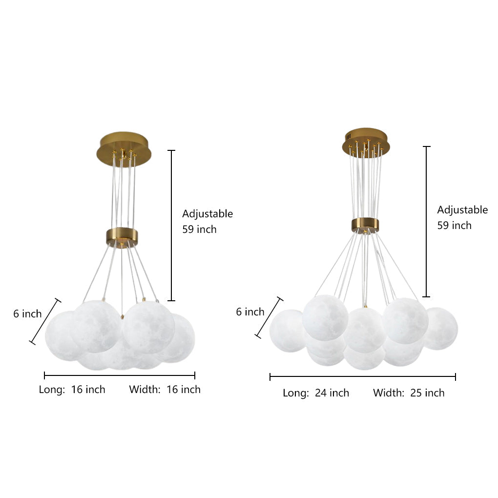 Chrysippos - Cascading Globe Cluster Chandelier