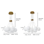 Chrysippos - Cascading Globe Cluster Chandelier