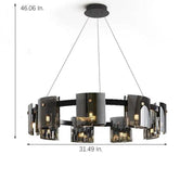 Echion - Nine-Light Acrylic Ring Chandelier