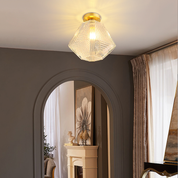 Effie Brass and Cut Glass Art Deco Ceiling Light – detail 2