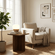 Pasithea - Travertine and Glass Table Lamp