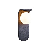 Adrasteia - Black Travertine Orb Sconce