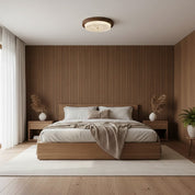 Karl Woodgrain Glass LED Ceiling Light – detail 9