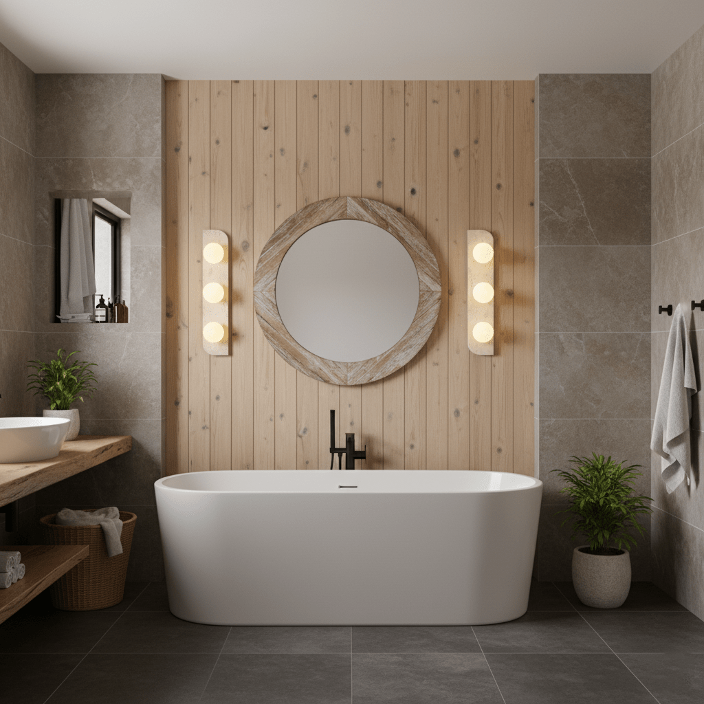 Phaidra - Globe Travertine Wall Light