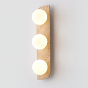 Phaidra - Globe Travertine Wall Light