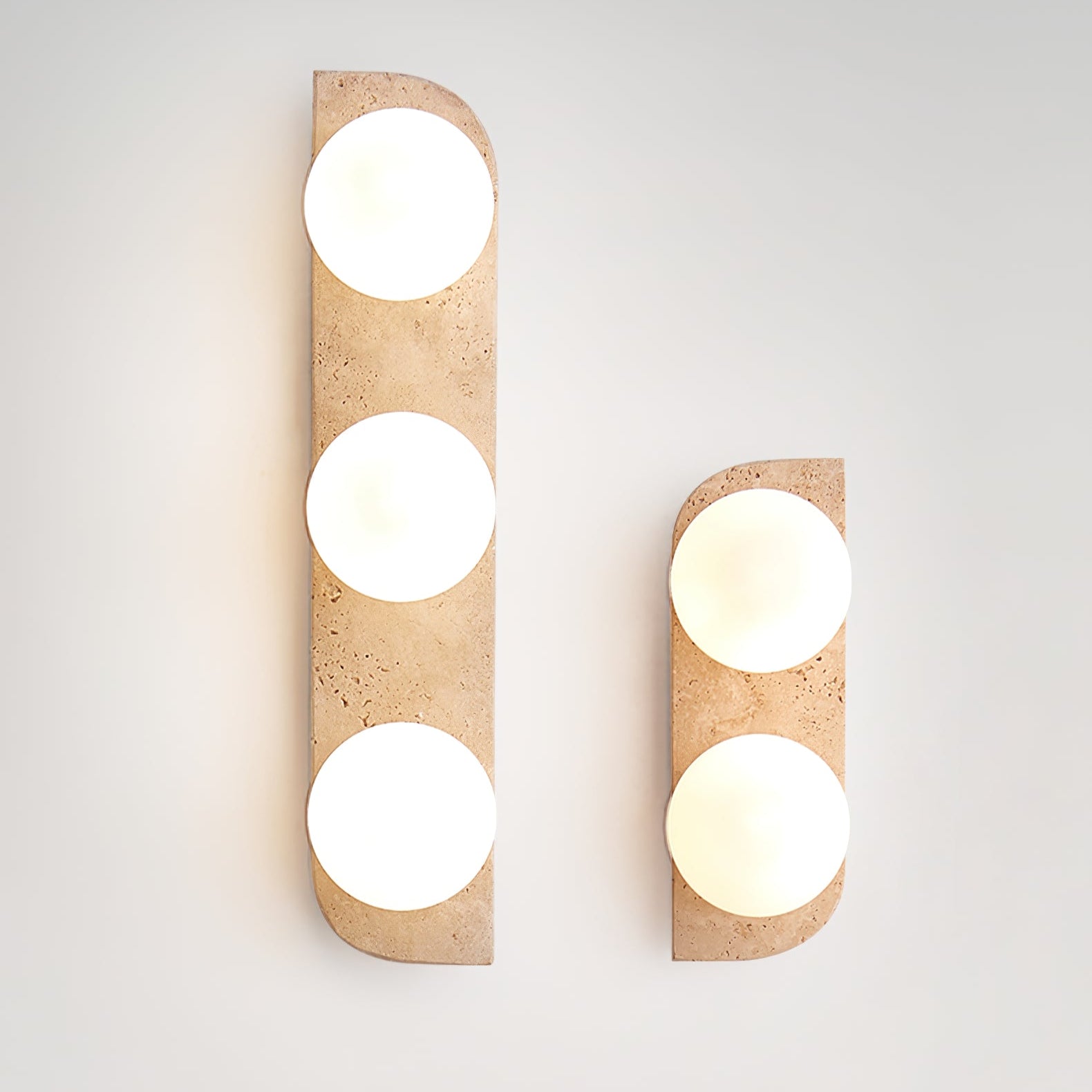Phaidra - Globe Travertine Wall Light