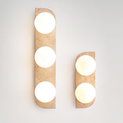 Phaidra - Globe Travertine Wall Light