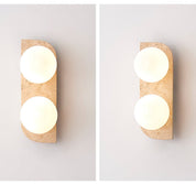 Phaidra - Globe Travertine Wall Light