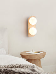 Phaidra - Globe Travertine Wall Light