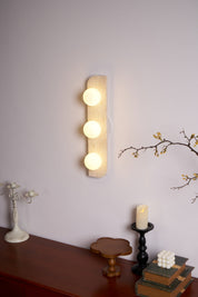Phaidra - Globe Travertine Wall Light