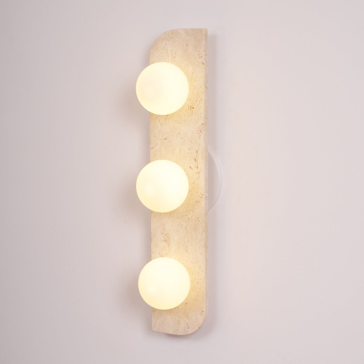 Phaidra - Globe Travertine Wall Light