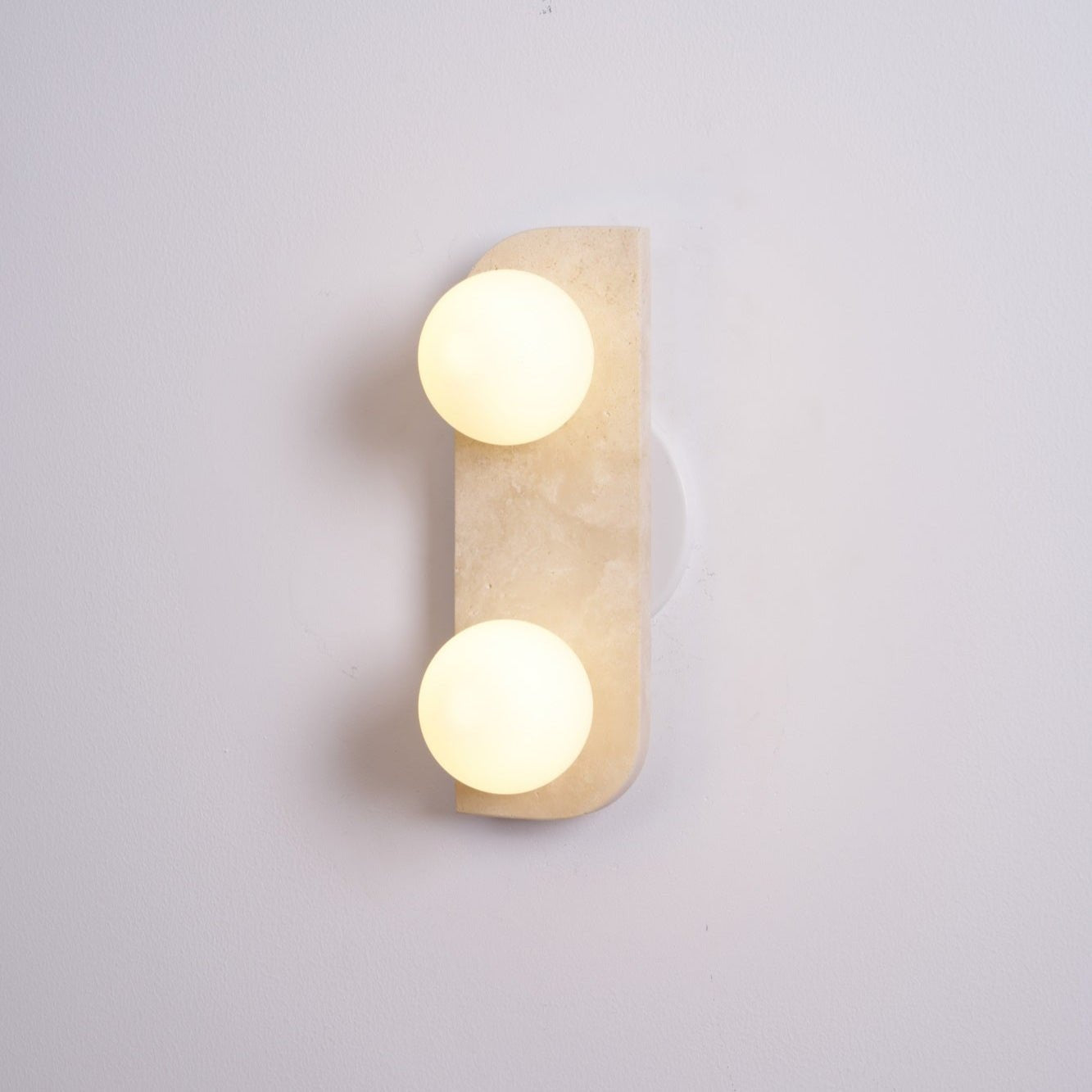 Phaidra - Globe Travertine Wall Light