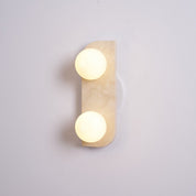 Phaidra - Globe Travertine Wall Light