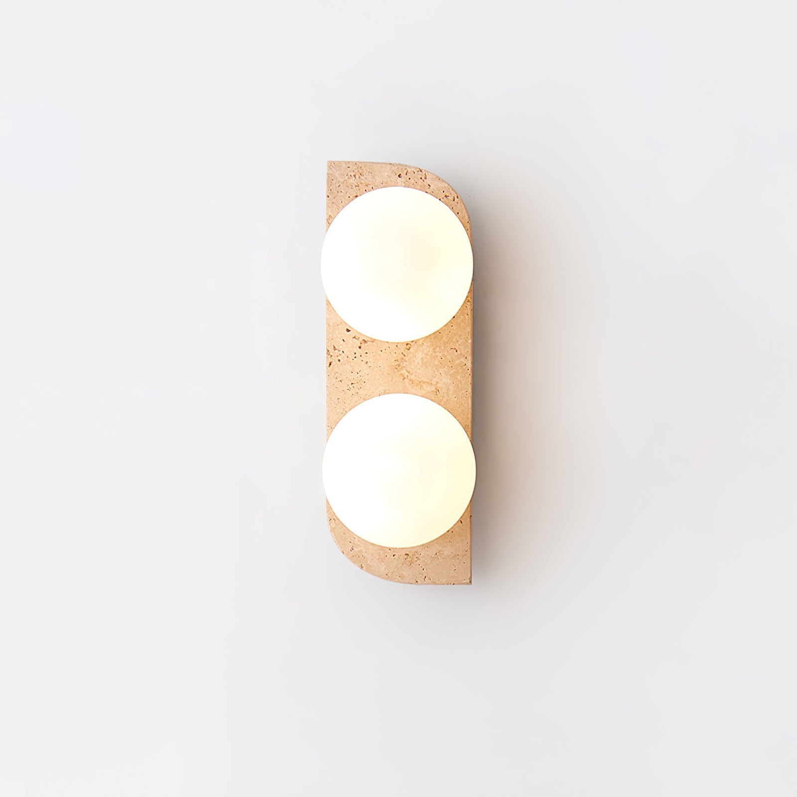 Phaidra - Globe Travertine Wall Light