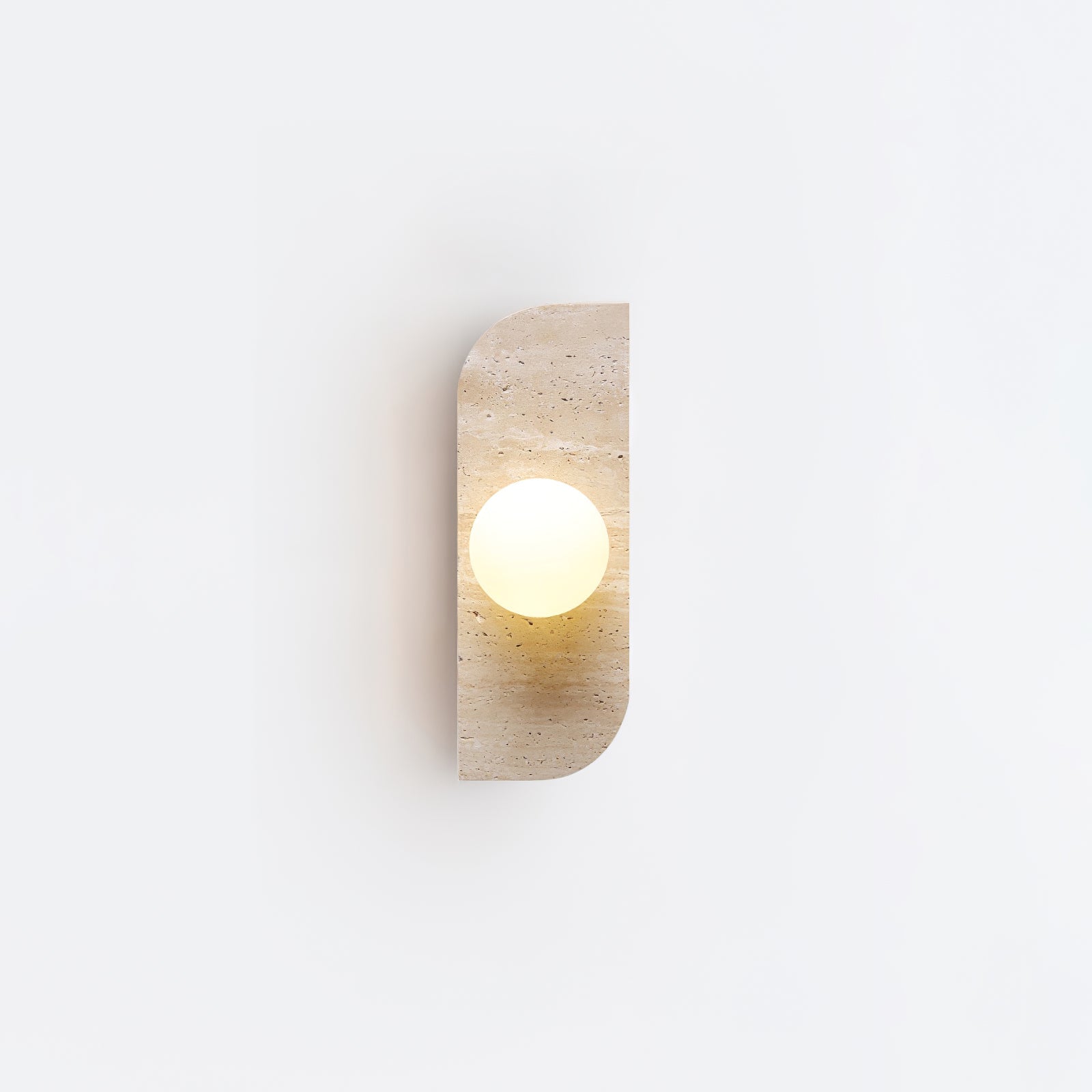 Phaidra - Globe Travertine Wall Light