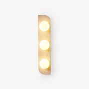 Glauke - Travertine and Glass Globe Plug-In Light
