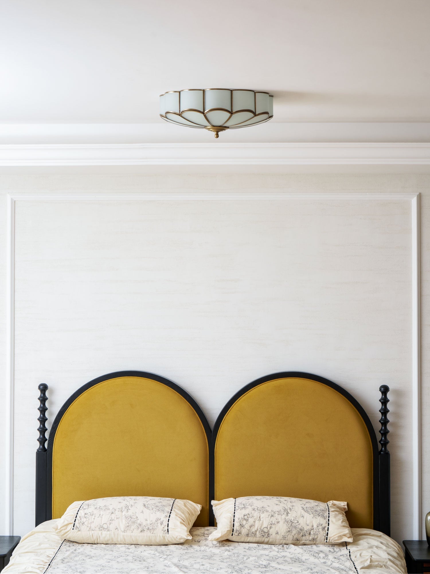 Antheia - Brass and Frosted Glass Ceiling Light