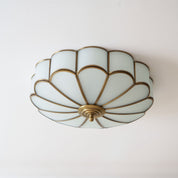 Antheia - Brass and Frosted Glass Ceiling Light