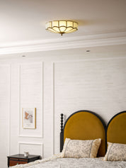 Antheia - Brass and Frosted Glass Ceiling Light