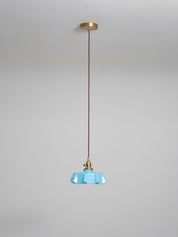 Kalyke - Pleated Glass and Brass Pendant Light