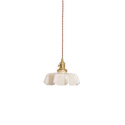 Kalyke - Pleated Glass and Brass Pendant Light