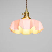 Kalyke - Pleated Glass and Brass Pendant Light