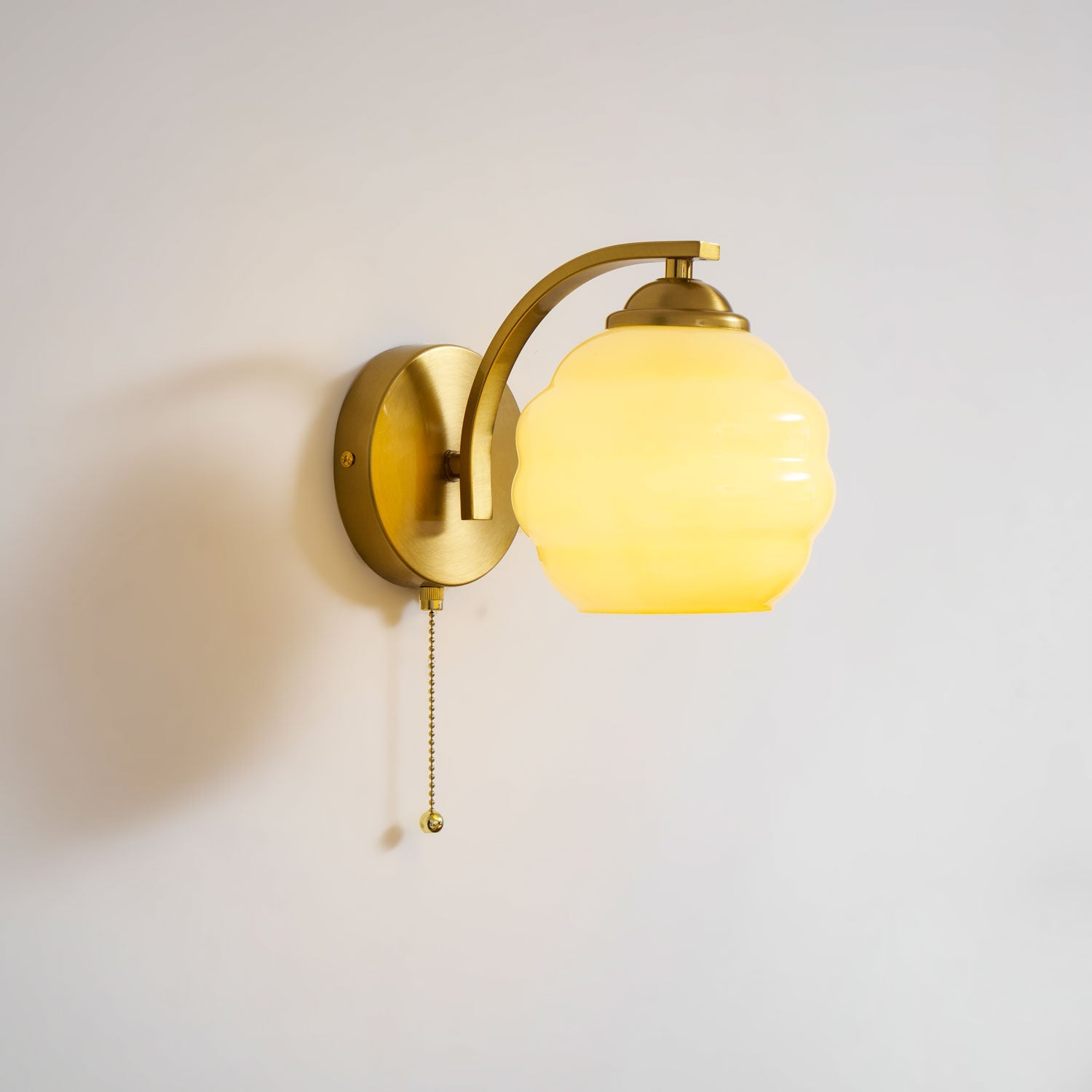 Eudore - Curved Glass Wall Sconce