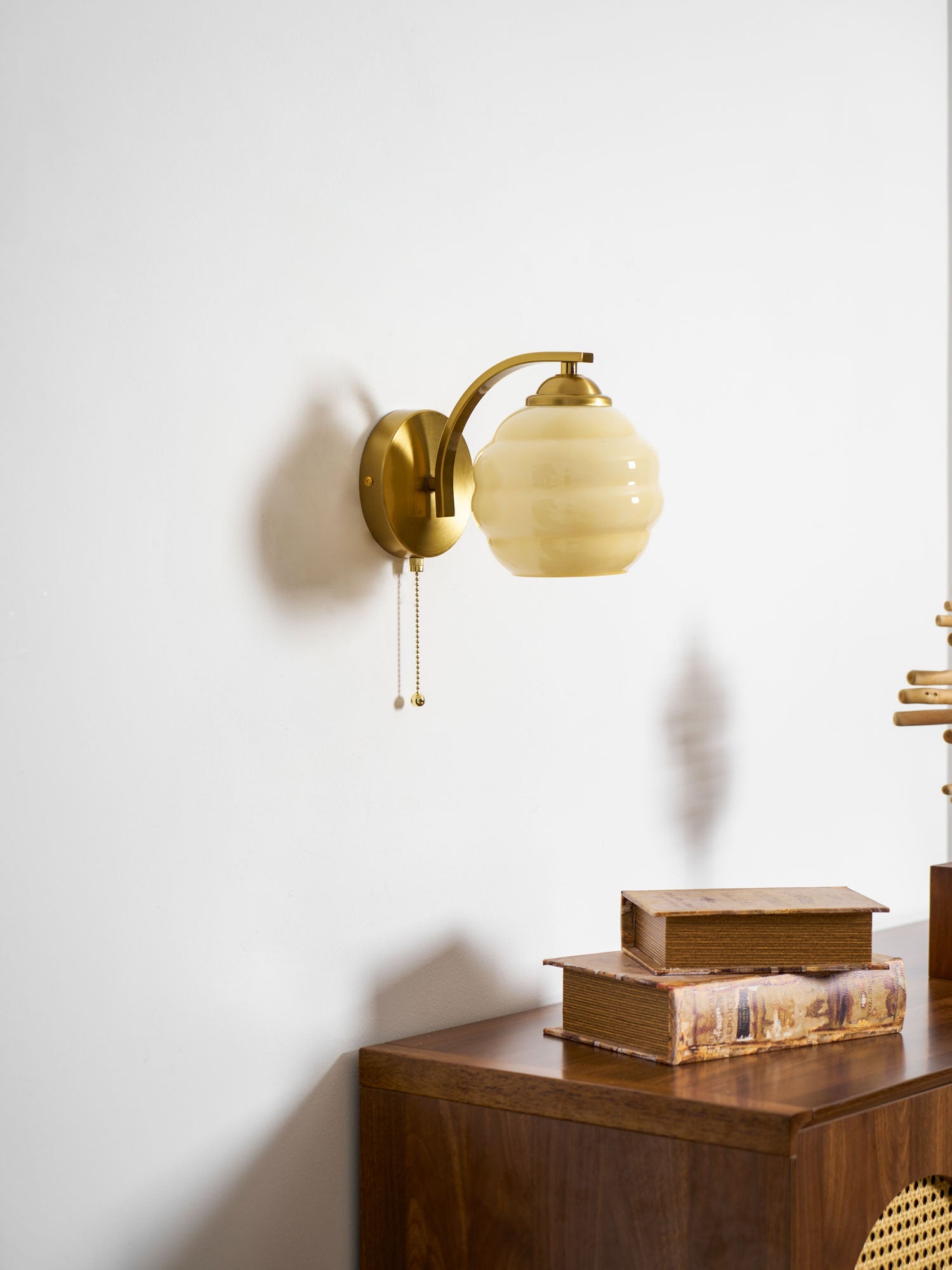 Eudore - Curved Glass Wall Sconce