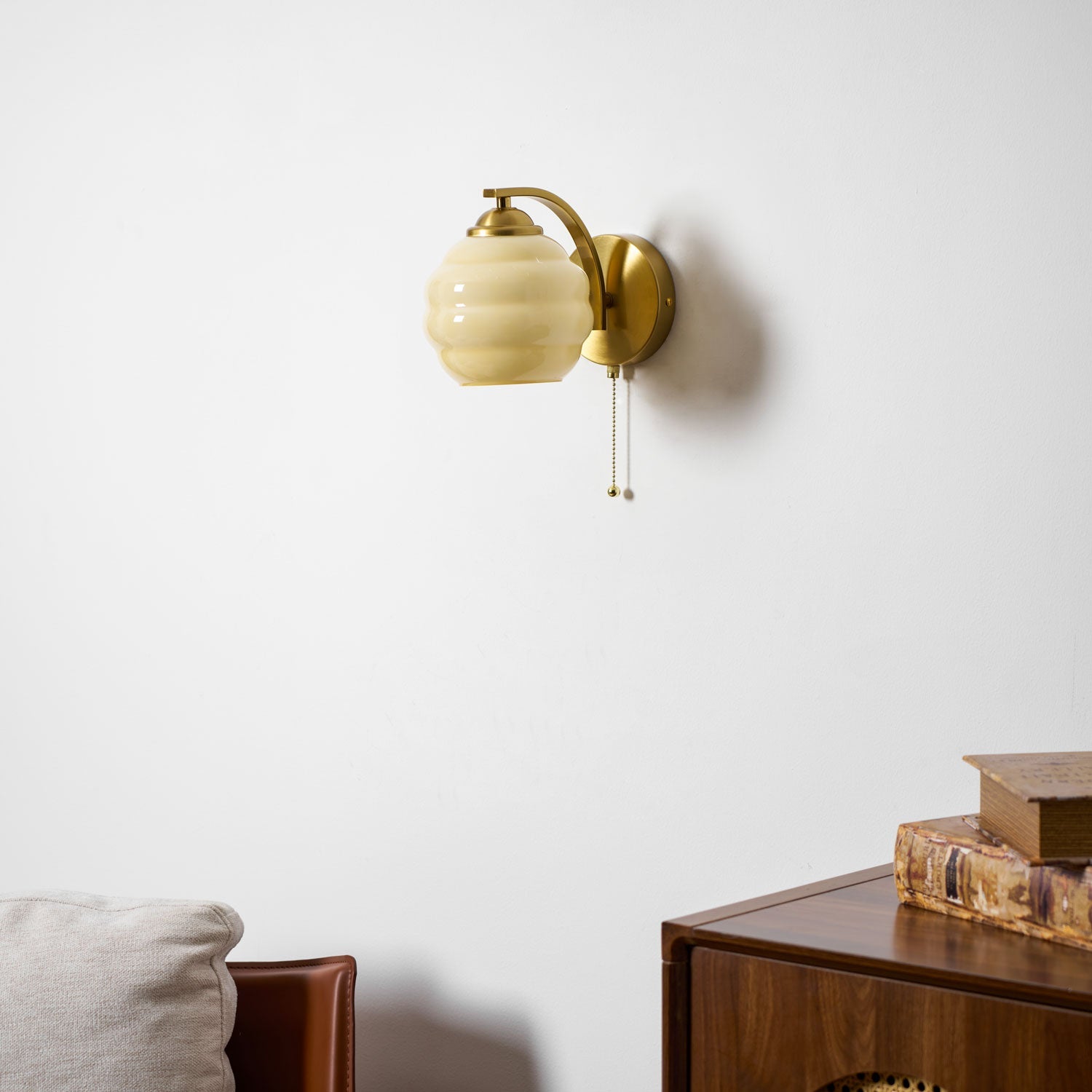 Eudore - Curved Glass Wall Sconce