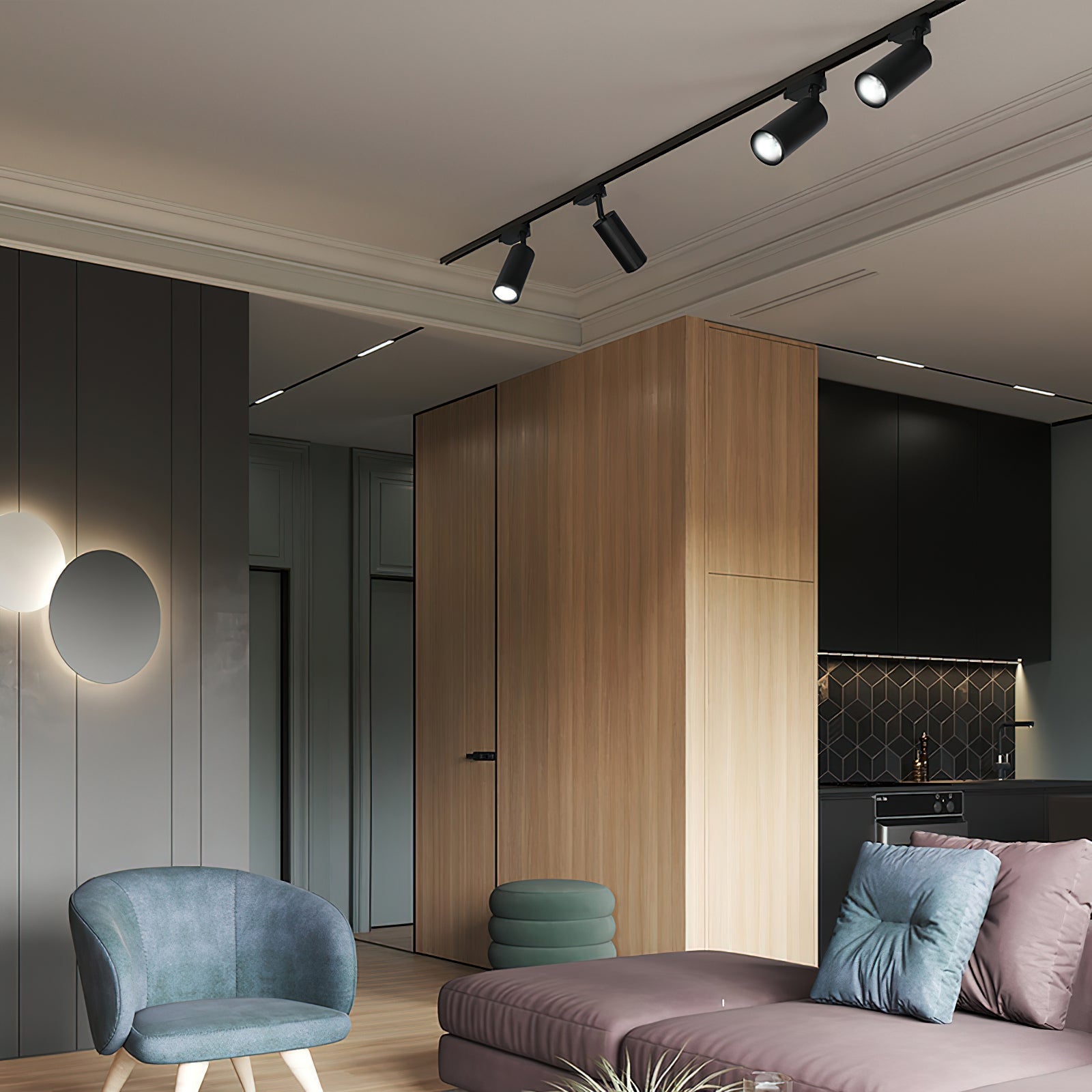 Chrysaor - Gilded Rail Track Light