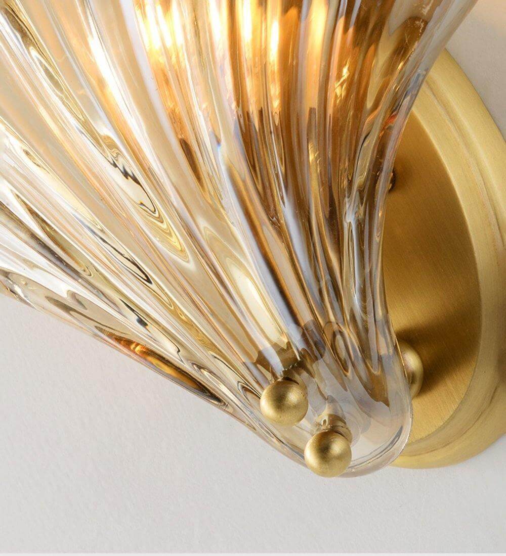 Halia - Amber Glass Wall Light