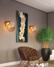 Halia - Amber Glass Wall Light