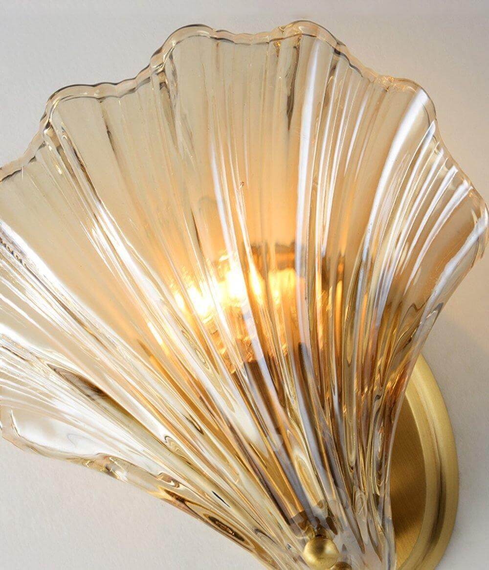Halia - Amber Glass Wall Light