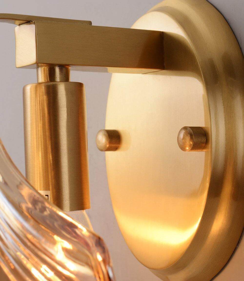 Halia - Amber Glass Wall Light