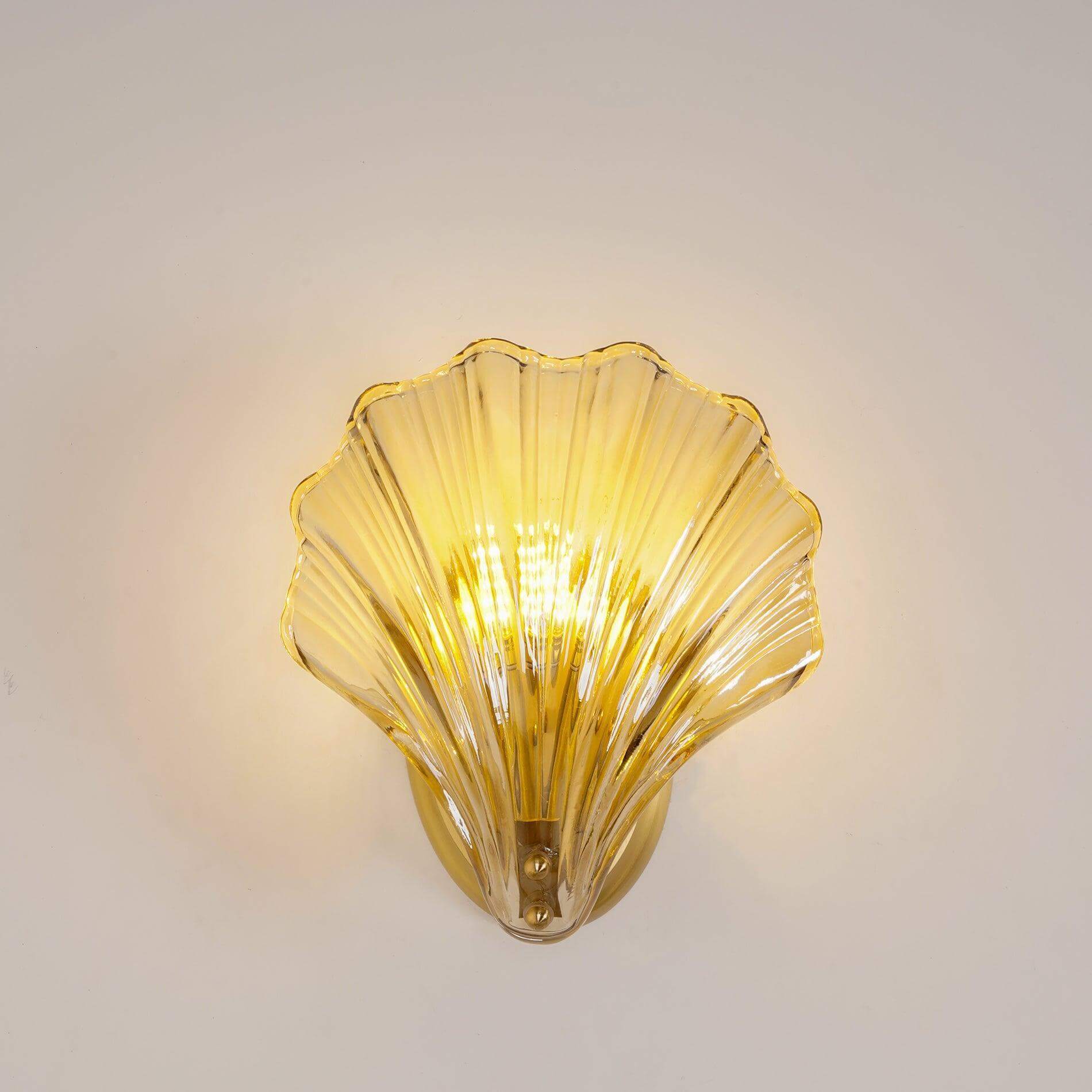Halia - Amber Glass Wall Light
