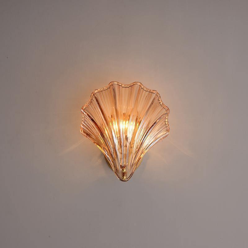 Halia - Amber Glass Wall Light
