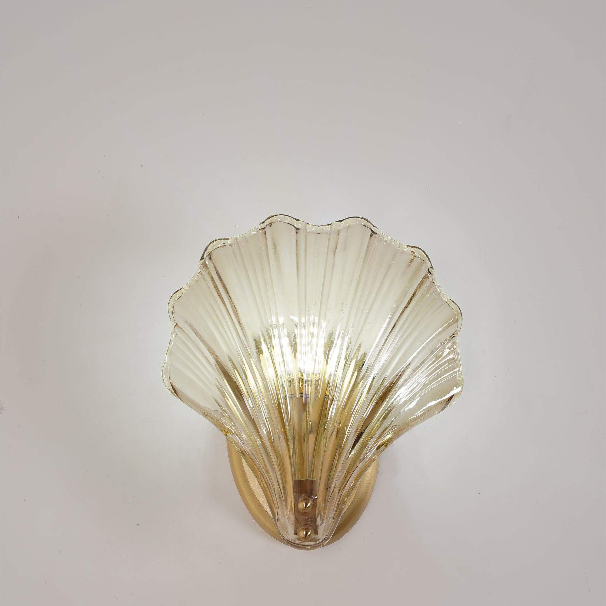 Halia - Amber Glass Wall Light