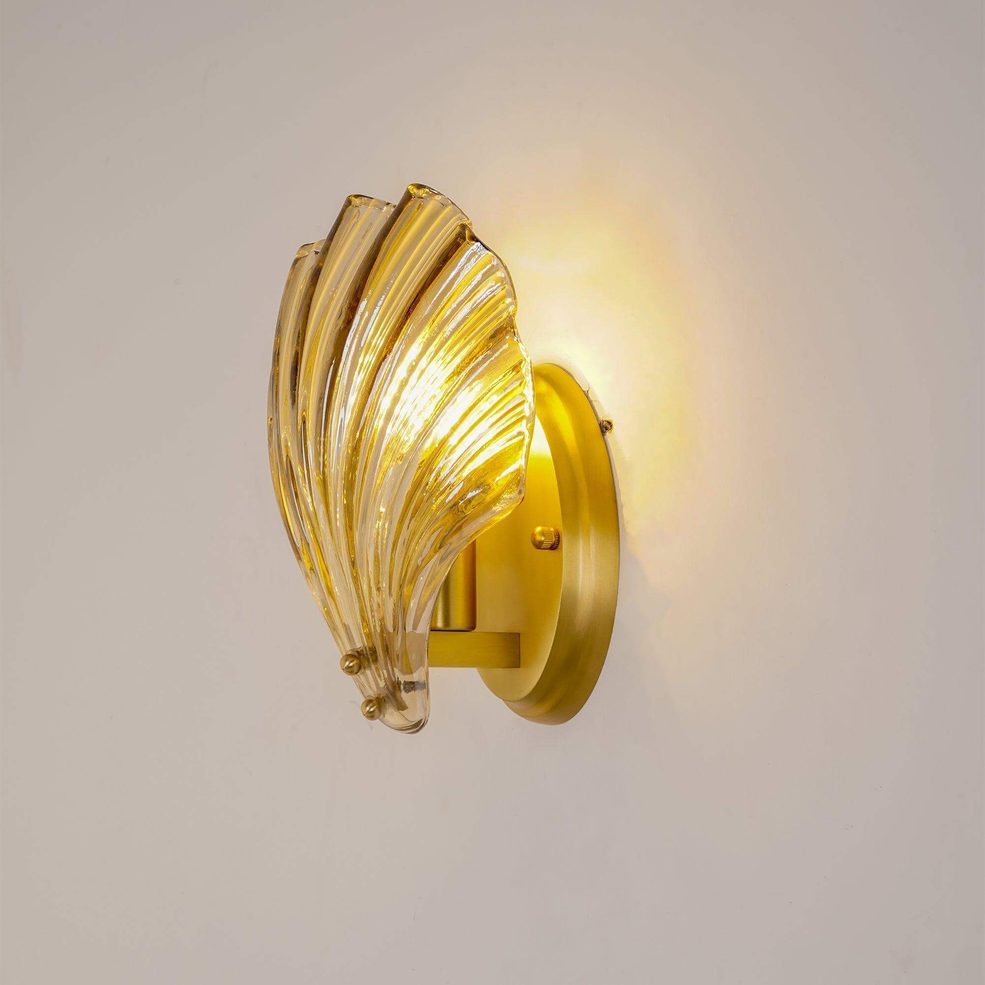 Halia - Amber Glass Wall Light