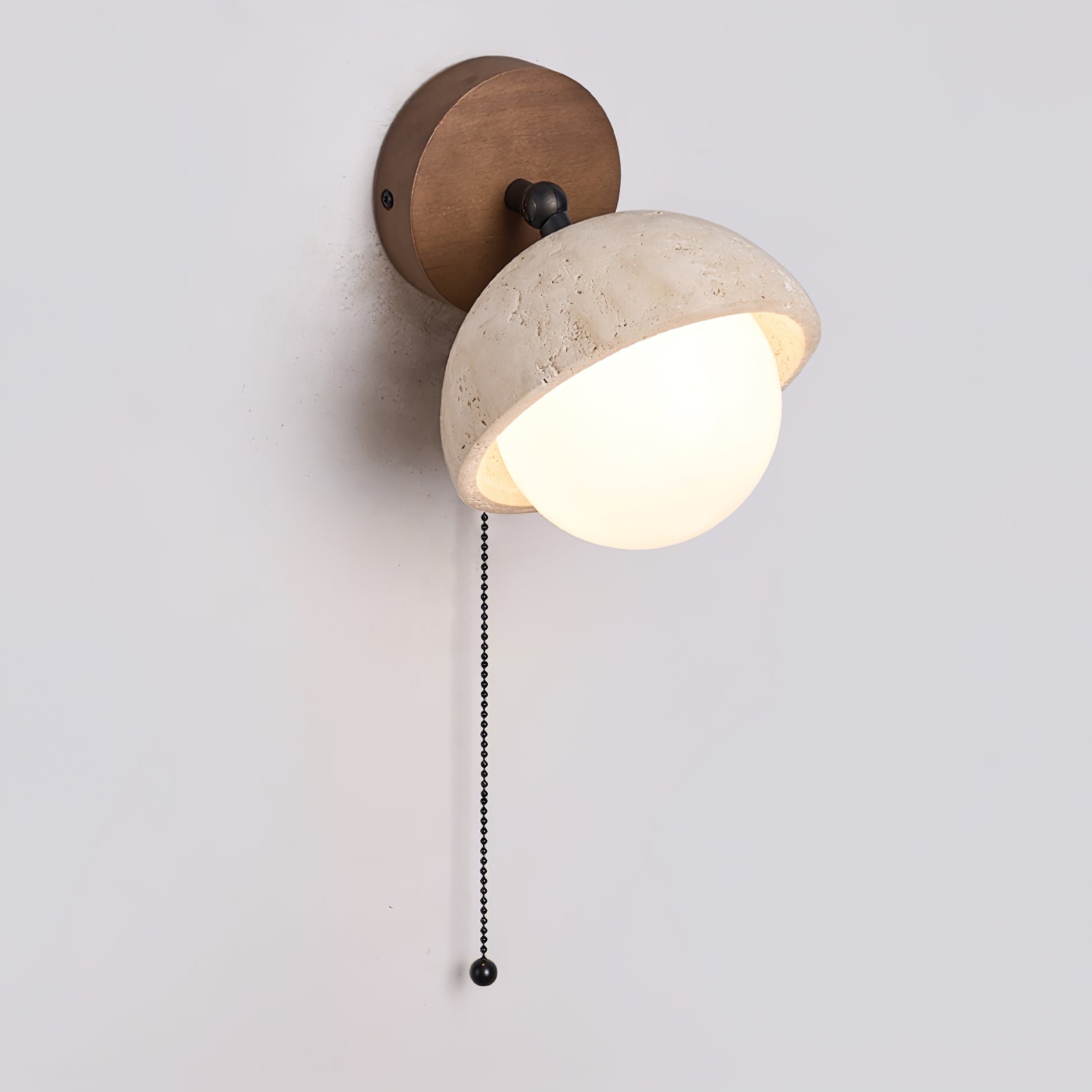 Endymion - Travertine and Glass Wall Sconce