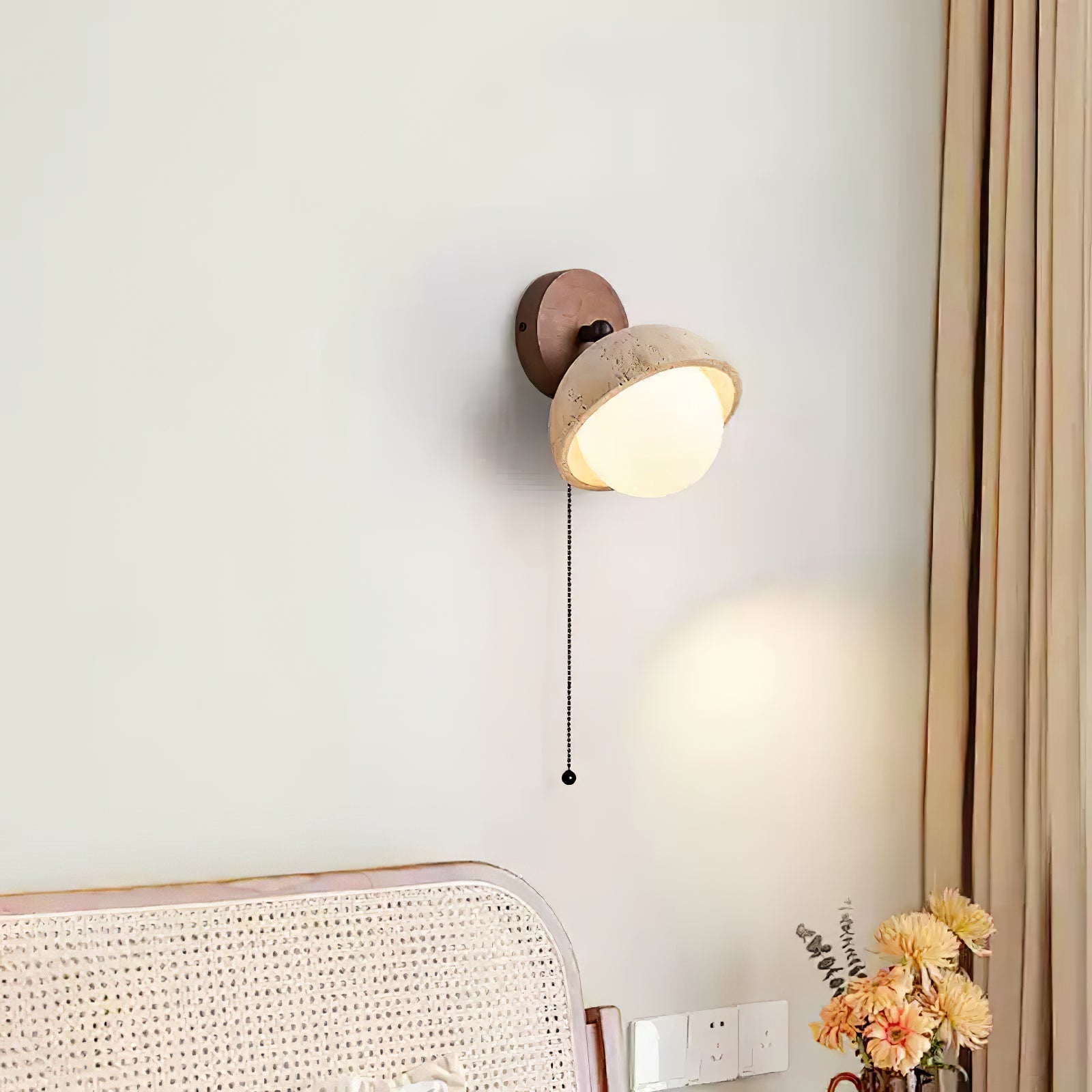 Endymion - Travertine and Glass Wall Sconce