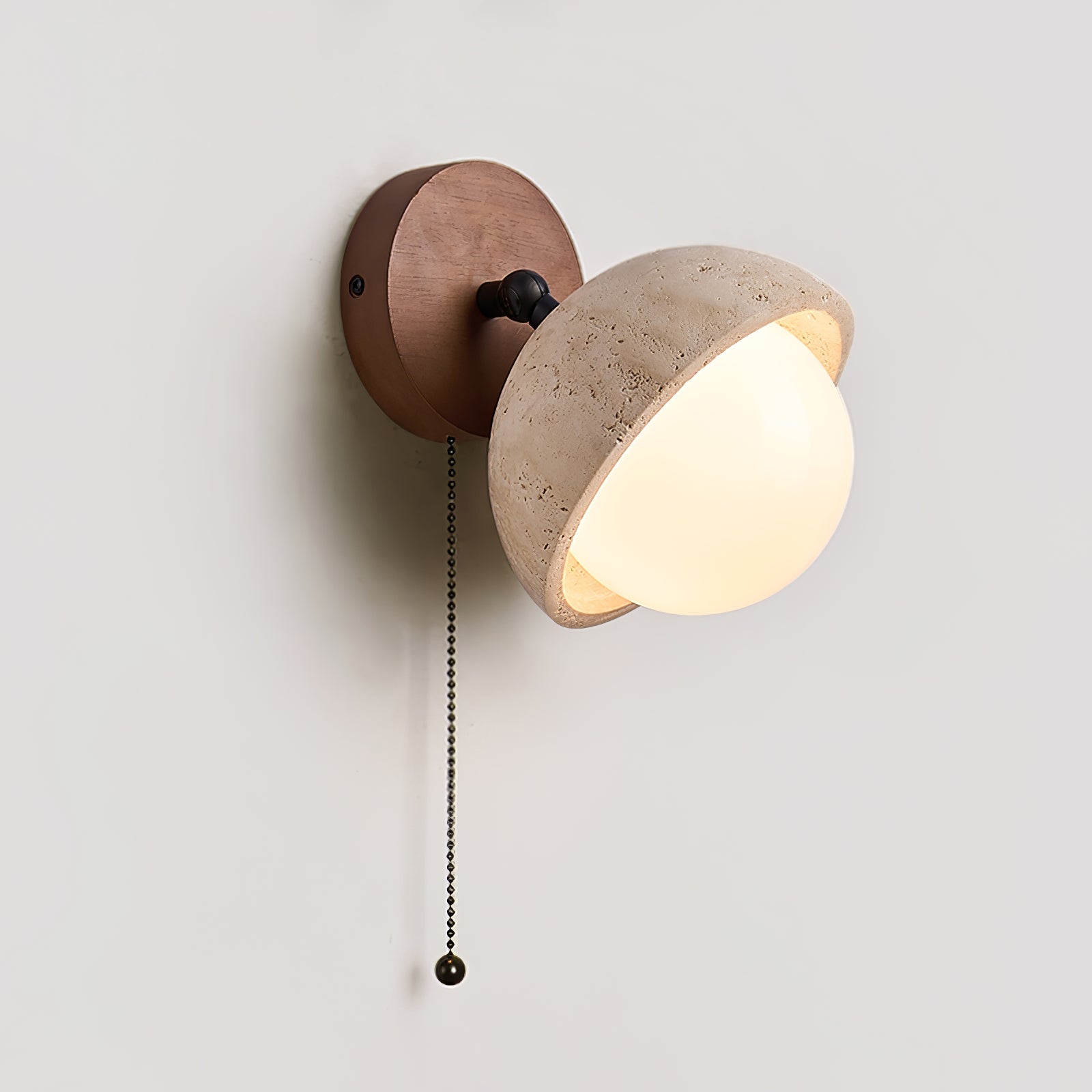 Endymion - Travertine and Glass Wall Sconce