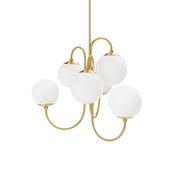 Peirene - Wrought Iron and Glass Globe Chandelier