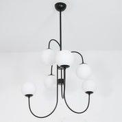 Peirene - Wrought Iron and Glass Globe Chandelier