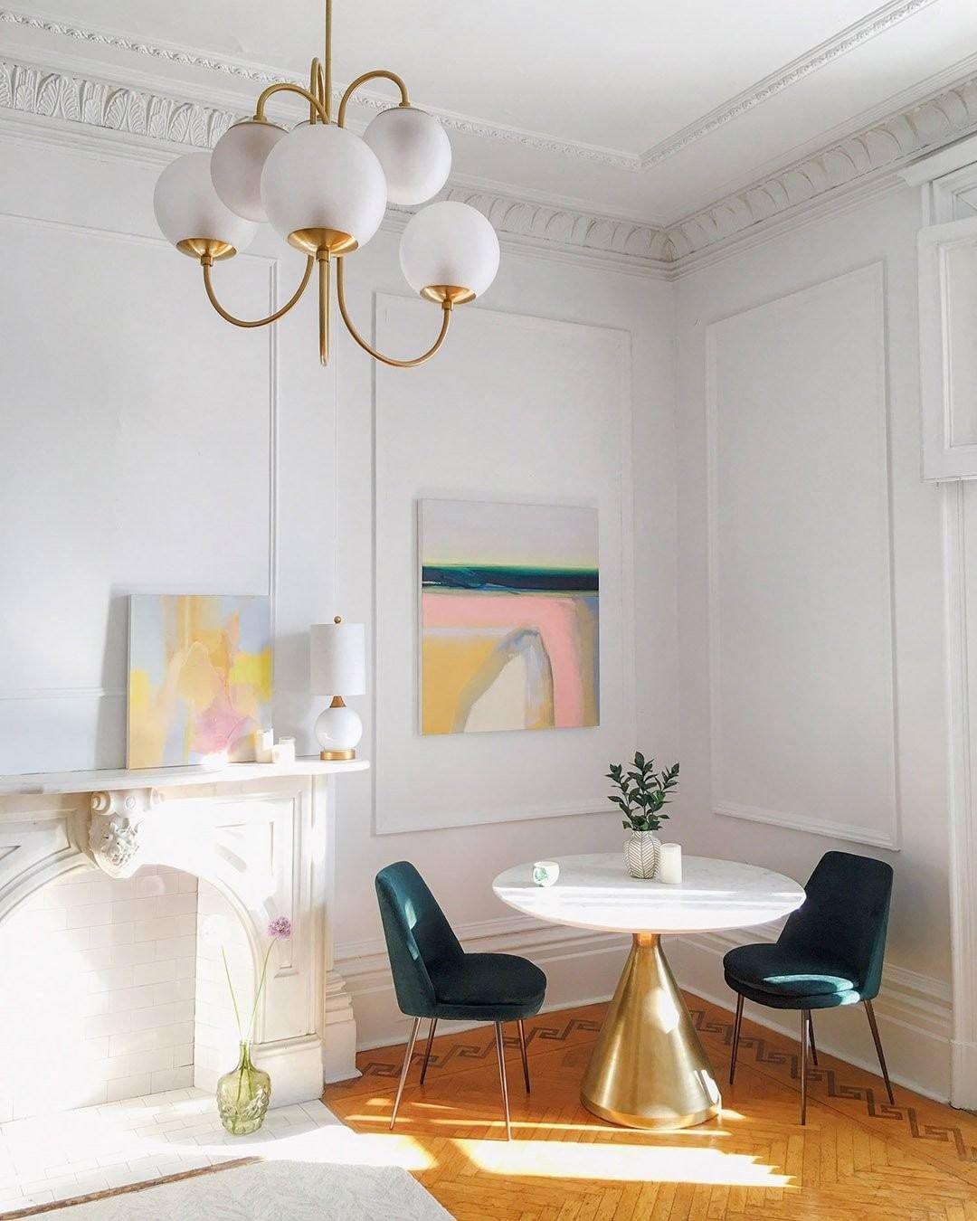 Peirene - Wrought Iron and Glass Globe Chandelier