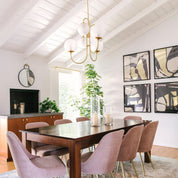 Peirene - Wrought Iron and Glass Globe Chandelier