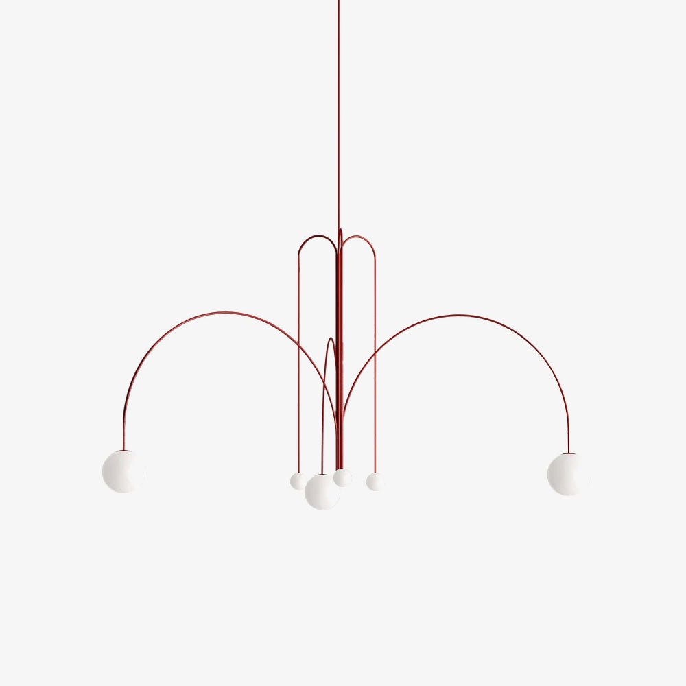 Thalia - White Glass Pendant Chandelier