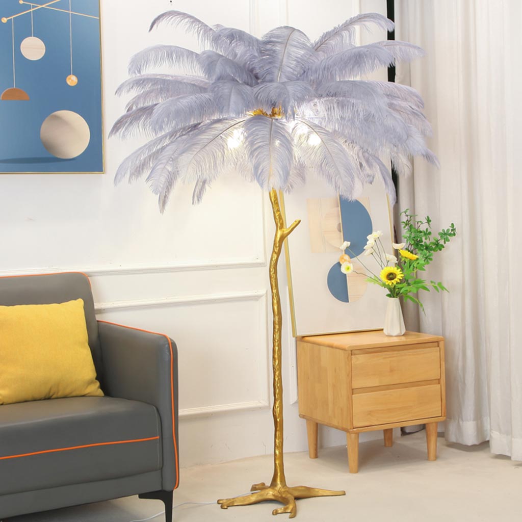 Phoinike - Ostrich Feather Floor Lamp