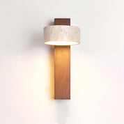 Kyparissos - Travertine and Walnut Wall Light