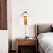 Kyparissos - Travertine and Walnut Wall Light