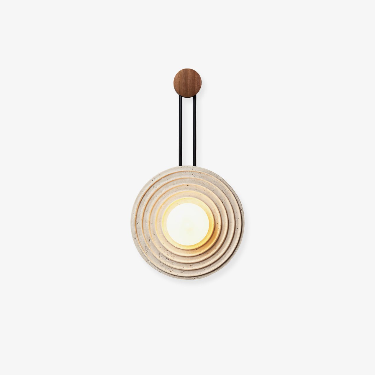 Halimede - Tree Ring Travertine Wall Lamp